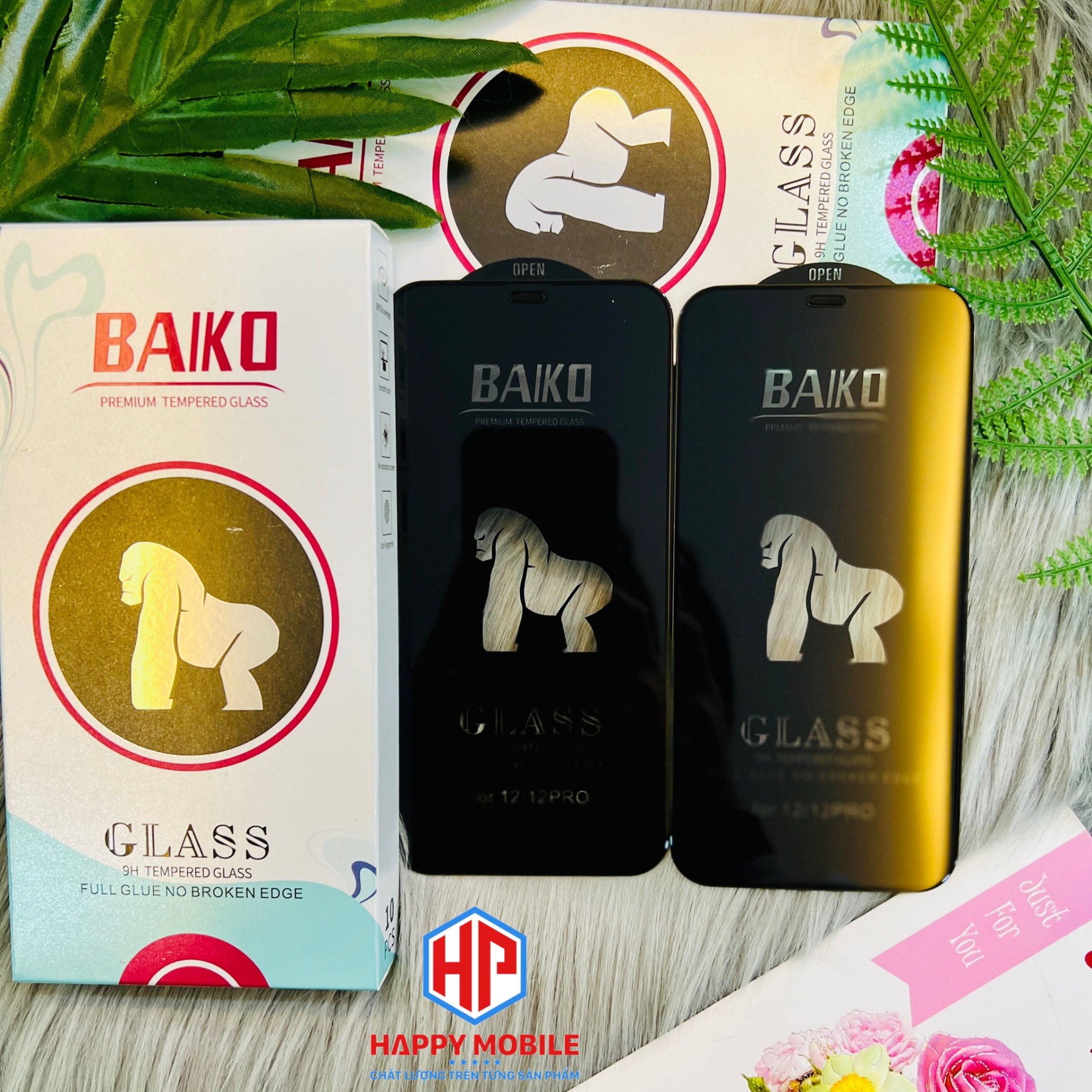 Kính cường lực full màn Baiko 9H cao cấp, độ bền cao bảo vệ màn hình