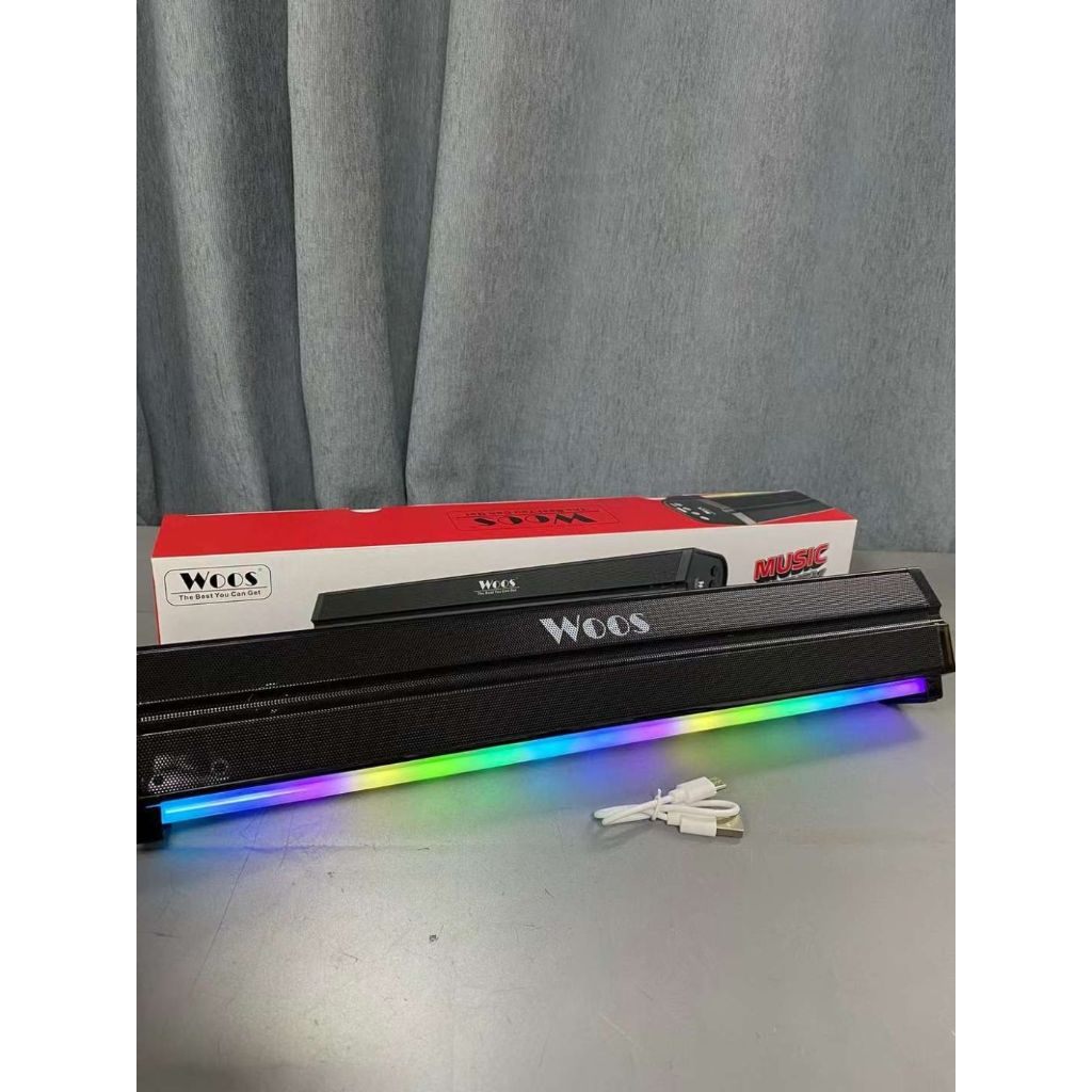 Loa Bluetooth soundbar WOOS WS-460 , công suất 12W , đèn RGB , FM